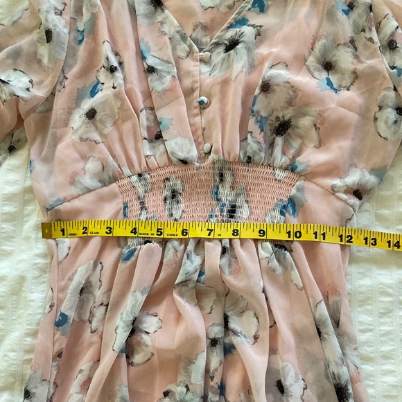 Pink floral midi dress - Picture 6 of 11